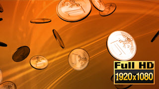 Callouts Creative Assets | Euro Coins Raining on Sepia Video Background ...