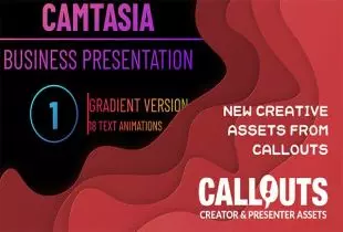 New Camtasia Templates: “Business Presentation – Gradients”, Papercut Backgrounds, Rock Music, and more