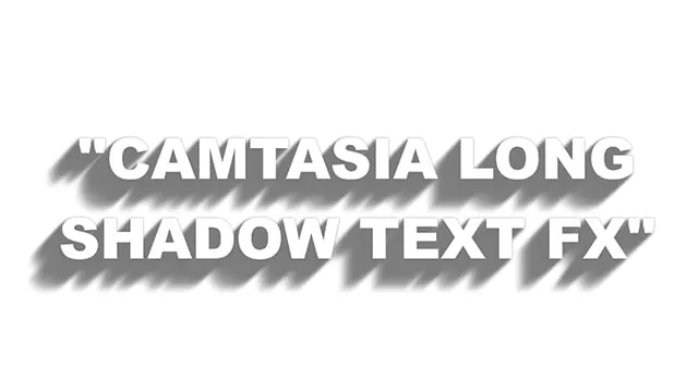 Camtasia Long Shadow FX Template